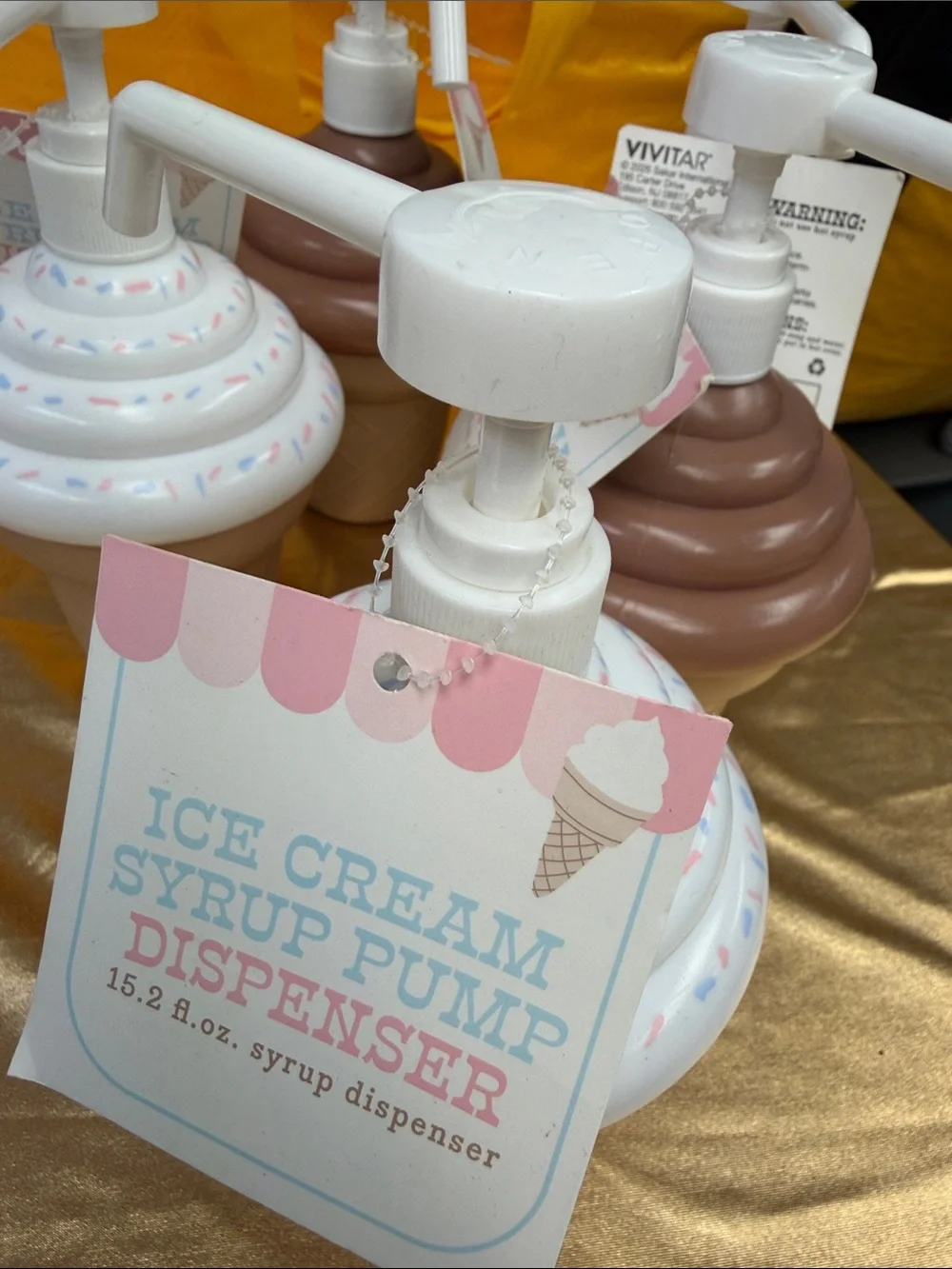 Ice Cream Syrup Pump Dispenser Bundle 5 pack - White & Chocolate 15.2 fl oz new